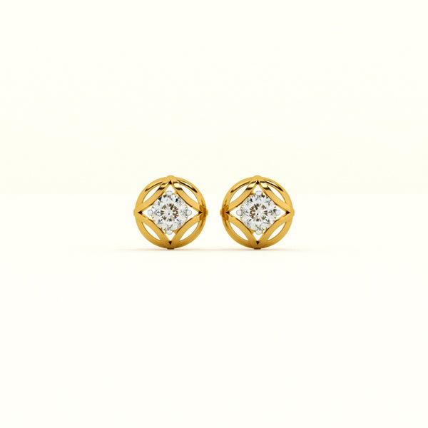 Gilded Grace 9KT Gold Lab Grown Diamond Earrings