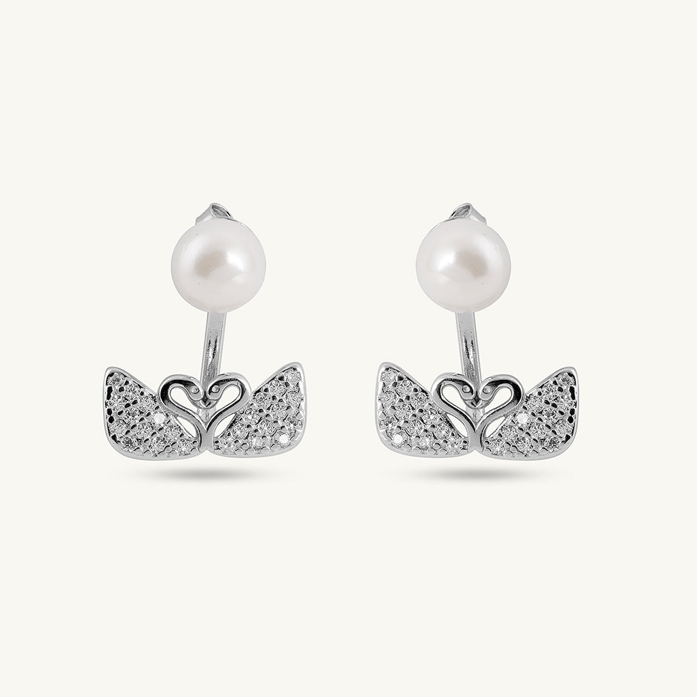 Pearl & Swan 925 Sterling Silver Earrings
