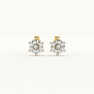 Classic 9KT Gold Lab Grown Diamond Stud Earrings