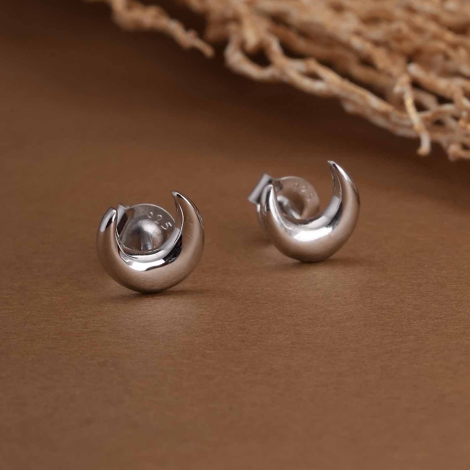 Silver Tusk Septum 925 Sterling Silver Studs - view 4