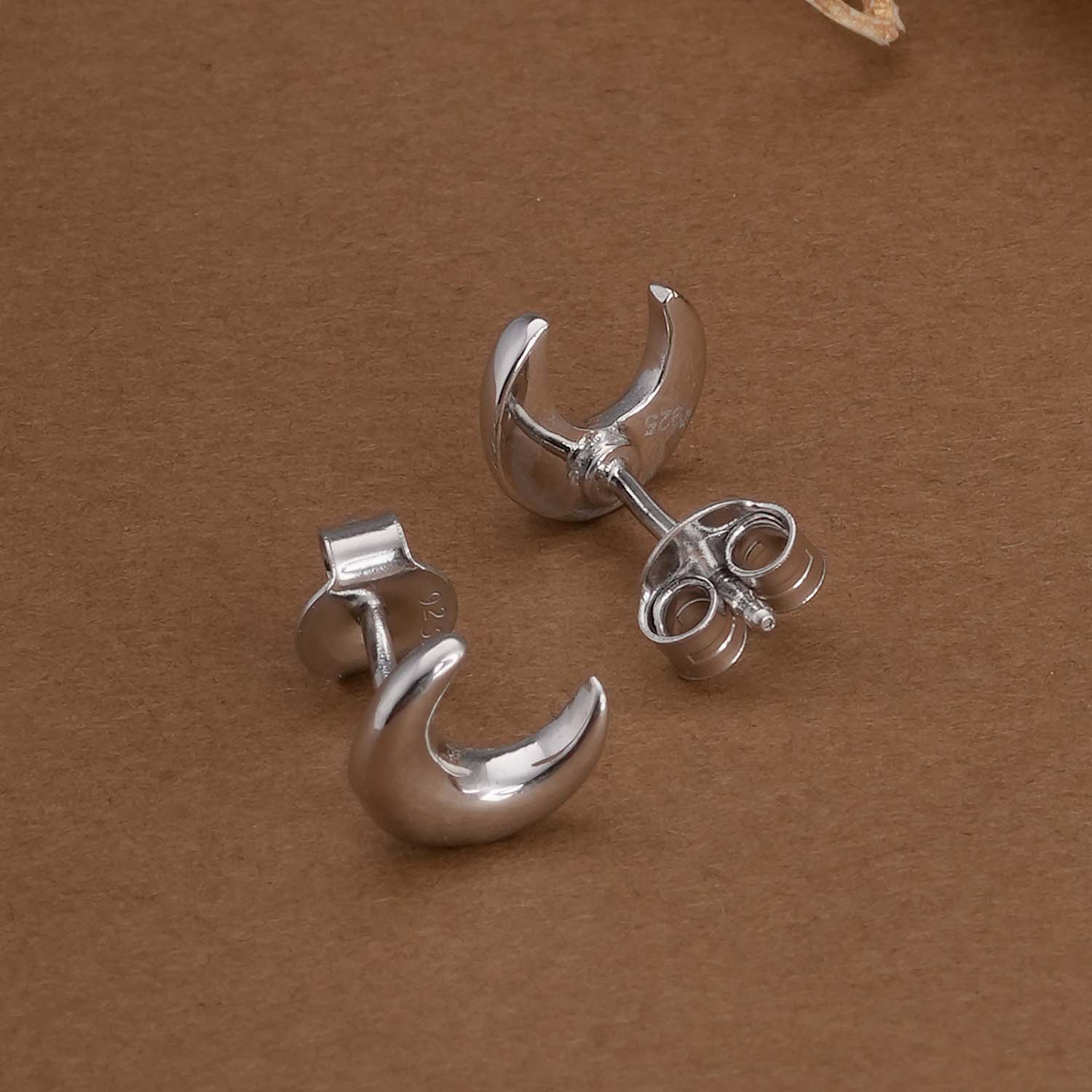 Silver Tusk Septum 925 Sterling Silver Studs - view 8