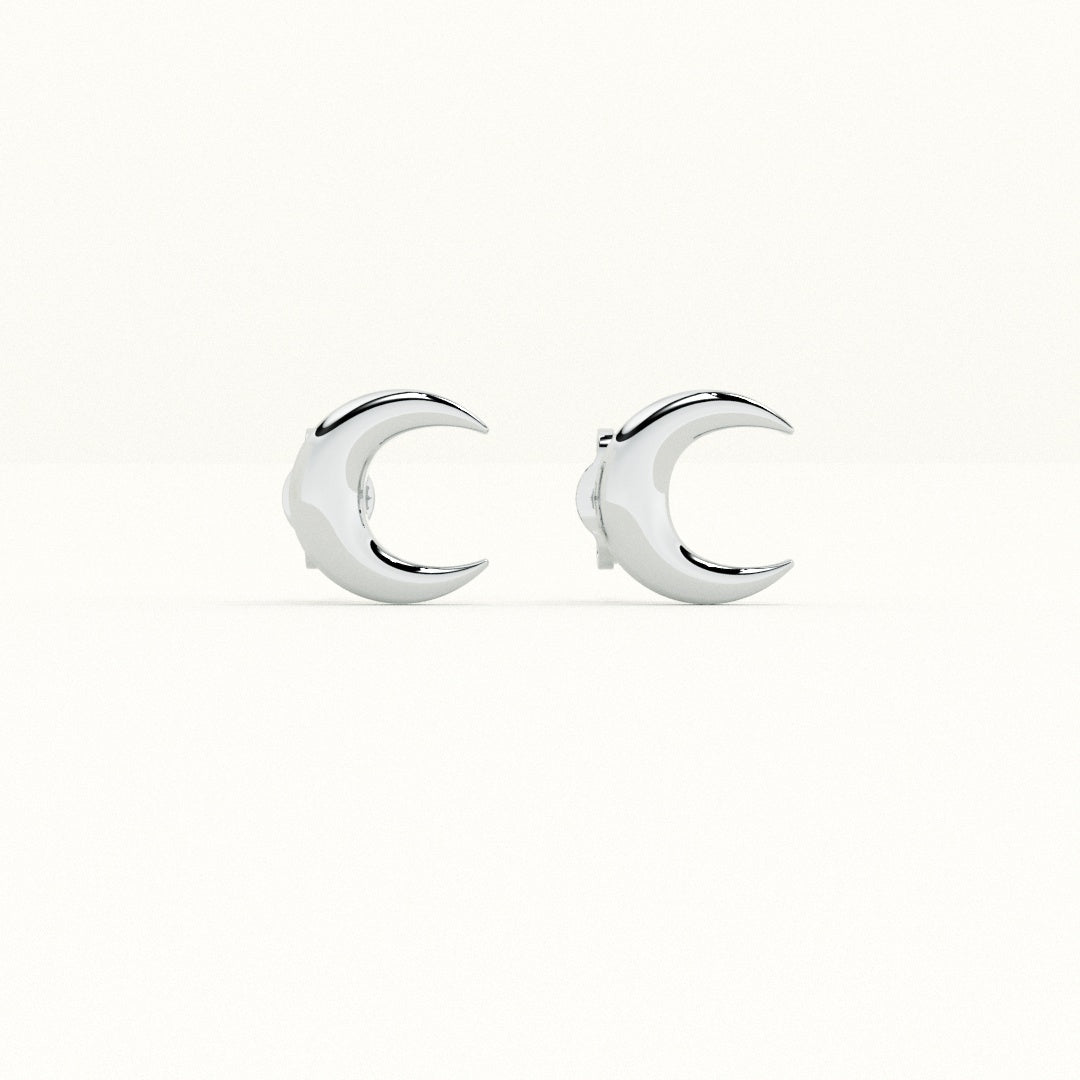Silver Tusk Septum 925 Sterling Silver Studs - view 2