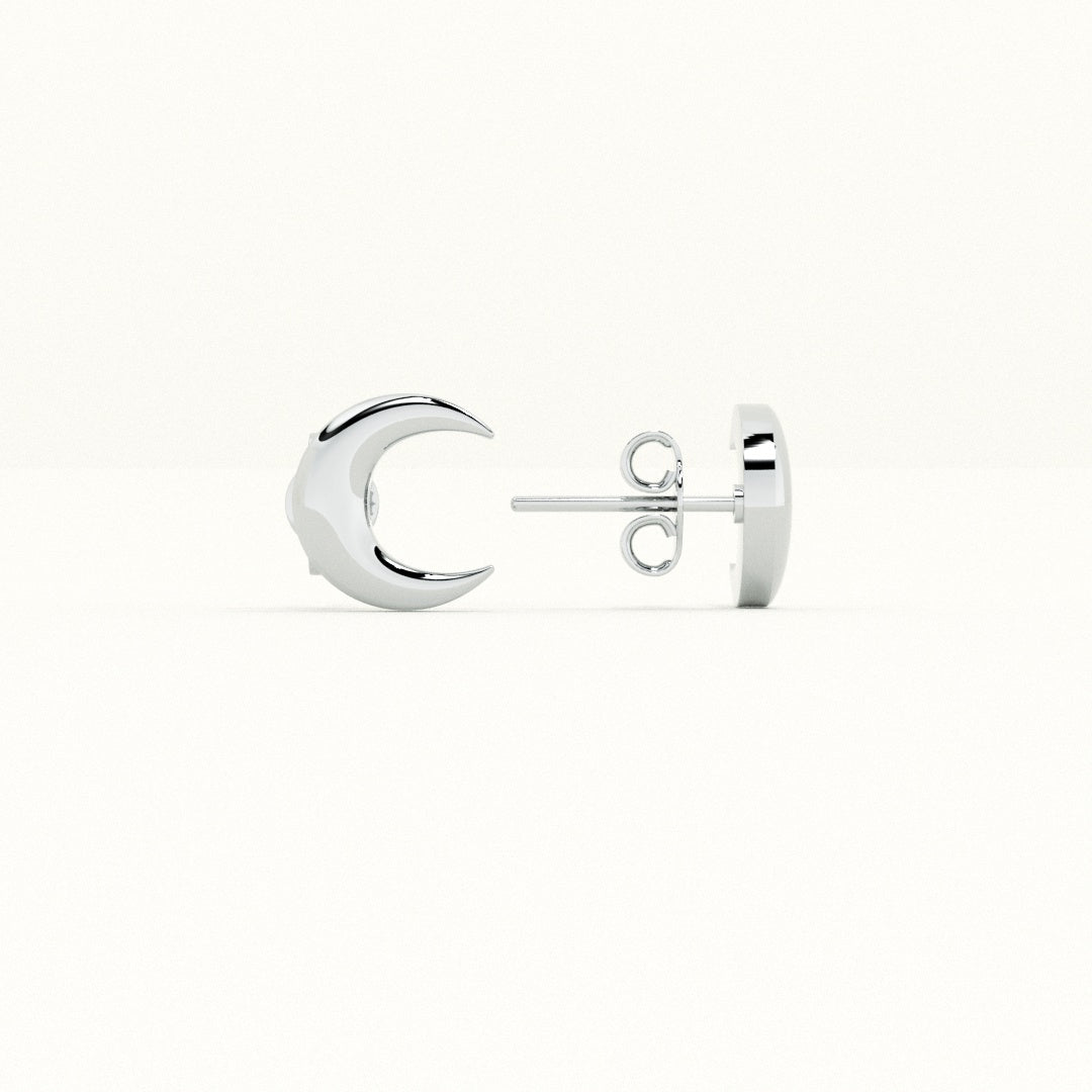 Silver Tusk Septum 925 Sterling Silver Studs - view 3