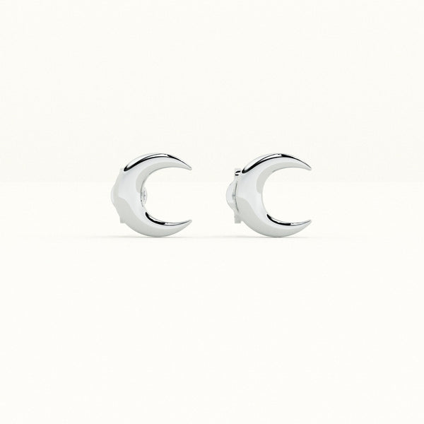 Silver Tusk Septum 925 Sterling Silver Studs - Image 1