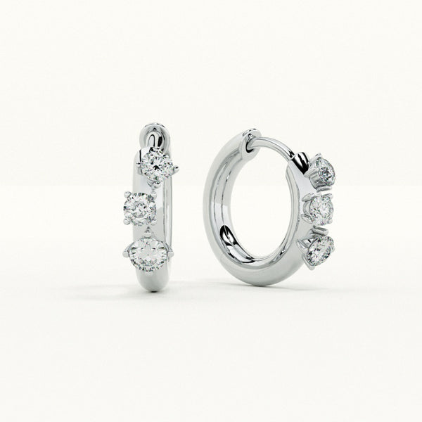 Mini Cluster 925 Sterling Silver Earrings
