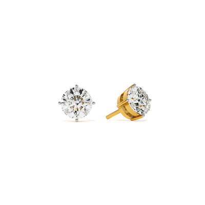 0.21 Carat 9KT Gold Lab Grown Diamond Solitaire Studs for Multiple Piercings