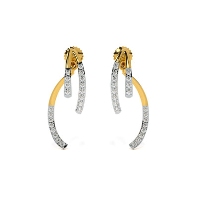 Tassel 9KT Gold Lab Grown Diamond Earrings