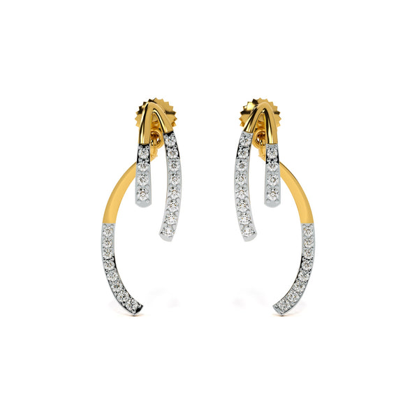 Tassel 9KT Gold Lab Grown Diamond Earrings