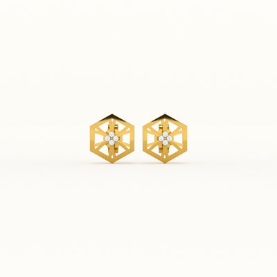 Radiant Hexagon Lab-Grown Diamond Customizable Earrings