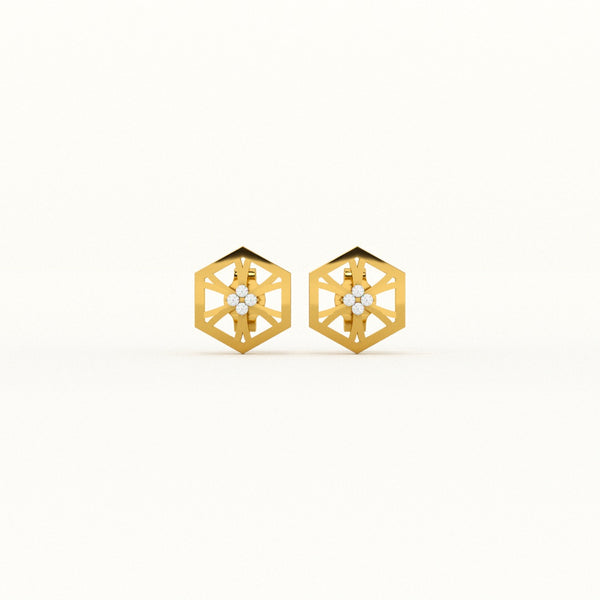 Radiant Hexagon Lab-Grown Diamond Customizable Earrings
