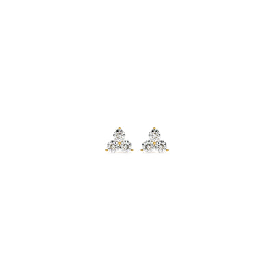 Triple Dot Petite 9KT Gold Lab Grown Diamond Stud Earring