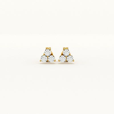 Trio Spark Lab-Grown Diamond Customizable Stud Earring