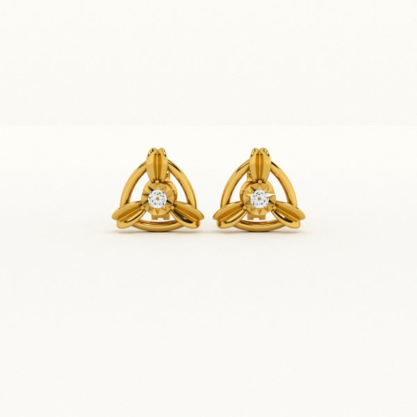 Trinity Knot Lab-Grown Diamond + Gold Vermeil Studs