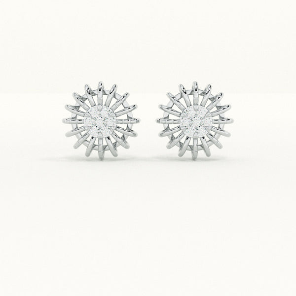 Radiant Bloom 0.30 Carat Lab-Grown Diamond 925 Sterling Silver Earrings