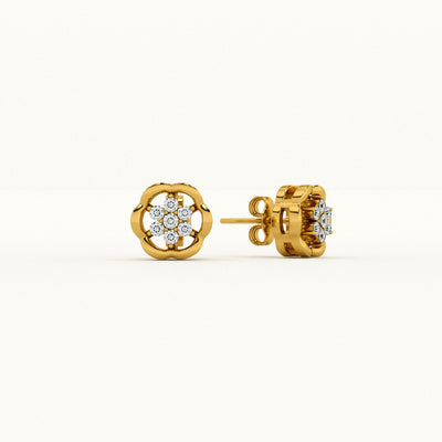 Golden Blooms Lab-Grown Diamond Customizable Stud Earring