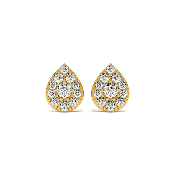 Dewdrop Elegance 9KT Gold Lab Grown Diamond Stud Earring