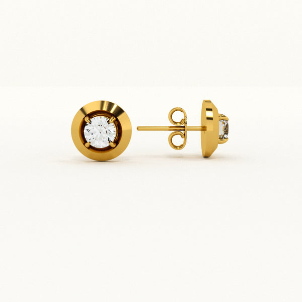 Stellar Edge Lab-Grown Diamond Customizable Stud Earring