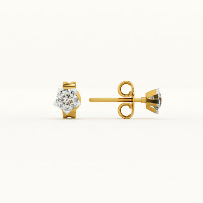 Starry Contrast Lab-Grown Diamond Customizable Earrings