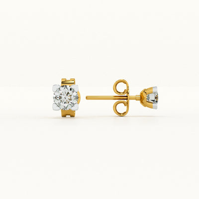 Delicate Rounds Lab-Grown Diamond Customizable Earrings