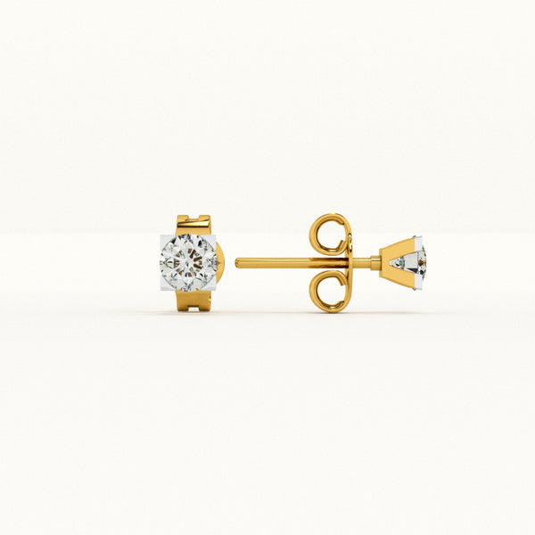Square Shine Lab-Grown Diamond Customizable Earrings