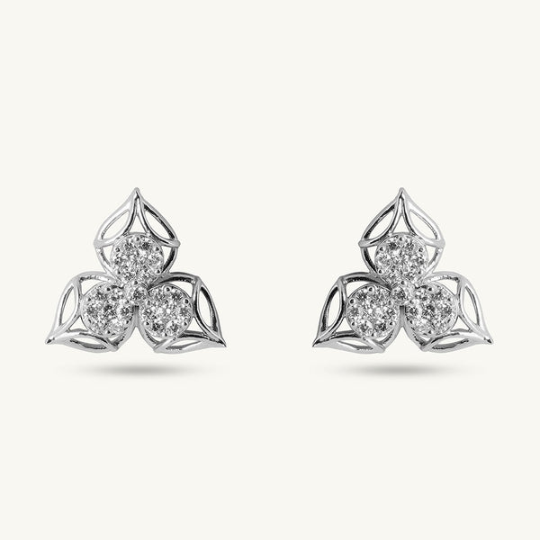 Leaf 925 Sterling Silver Stud Earrings - Image 1