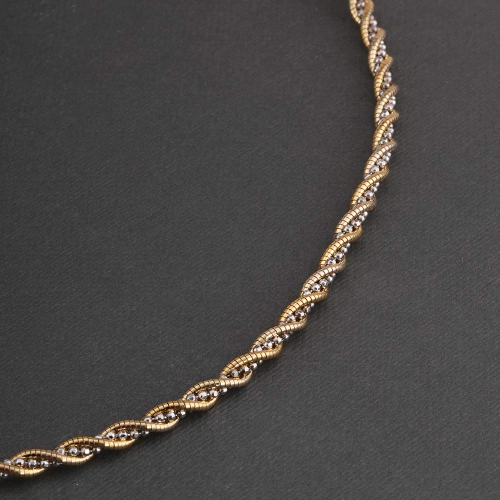 Twisted Gold 925 Sterling Silver Chain Necklace - view 6