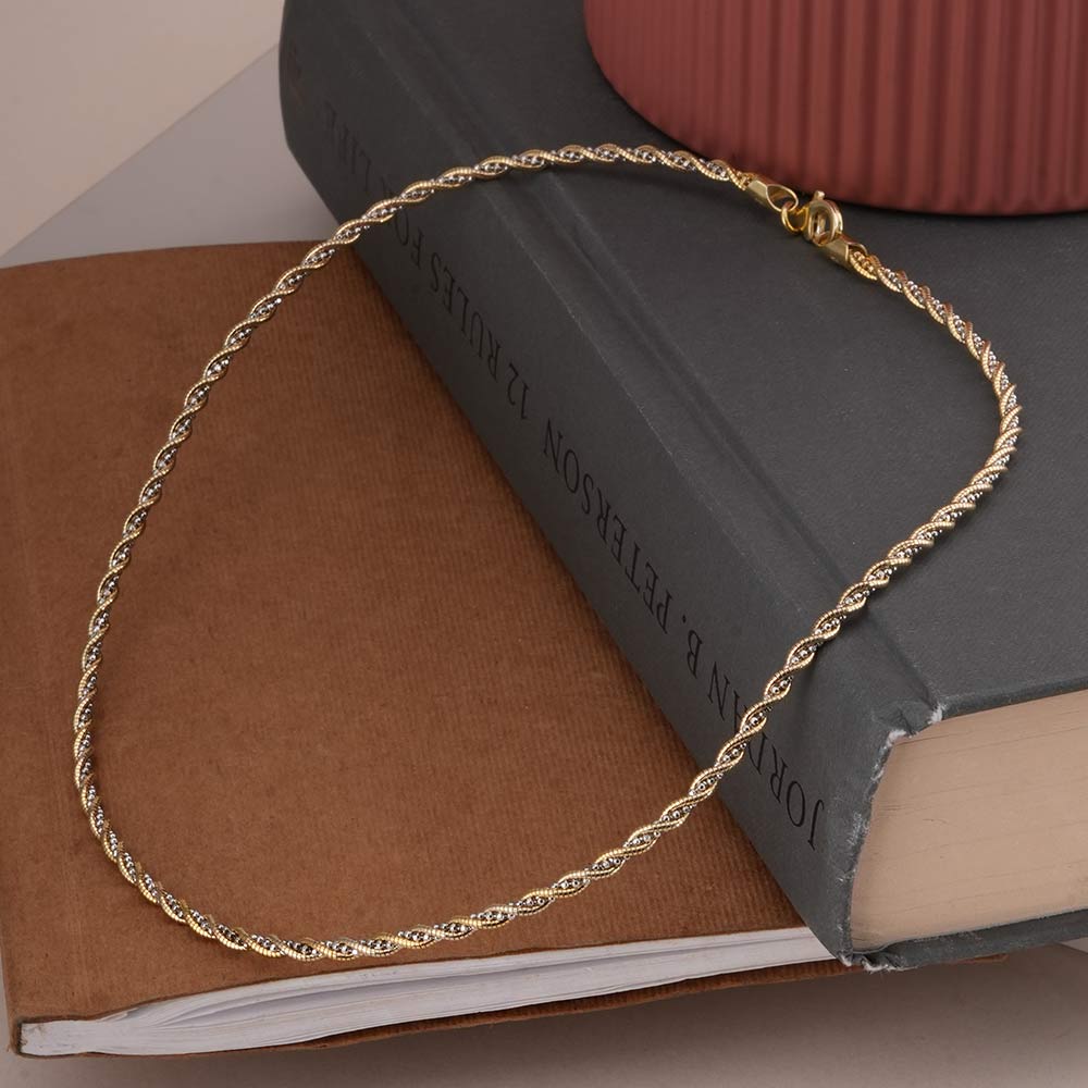 Twisted Gold 925 Sterling Silver Chain Necklace - view 7