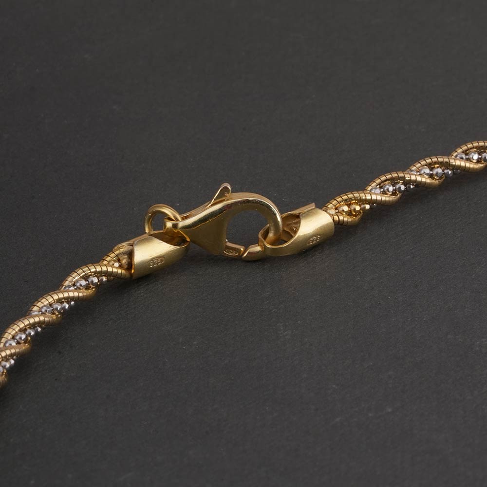 Twisted Gold 925 Sterling Silver Chain Necklace - view 8