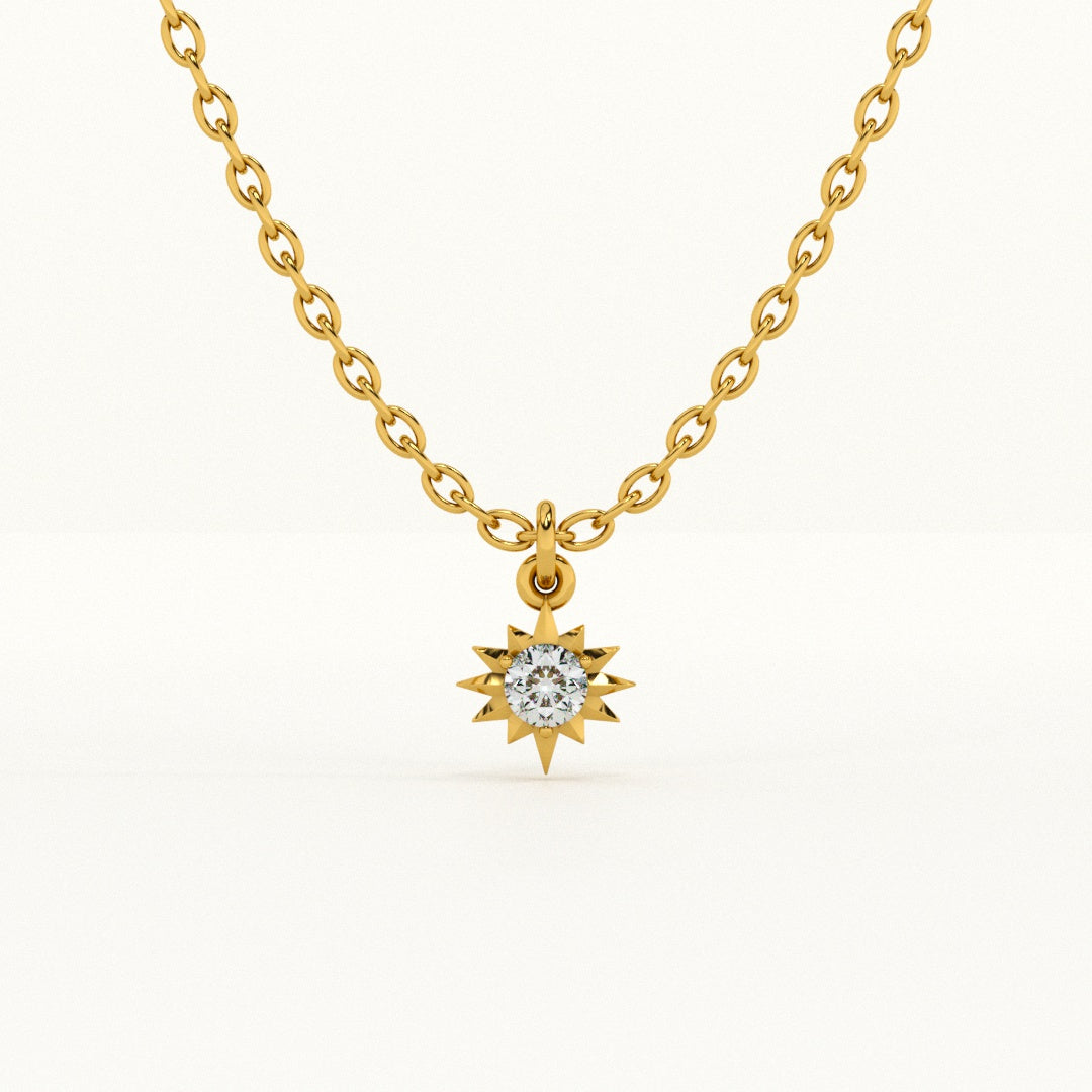 Solar Flare 925 Sterling Silver Pendant Necklace