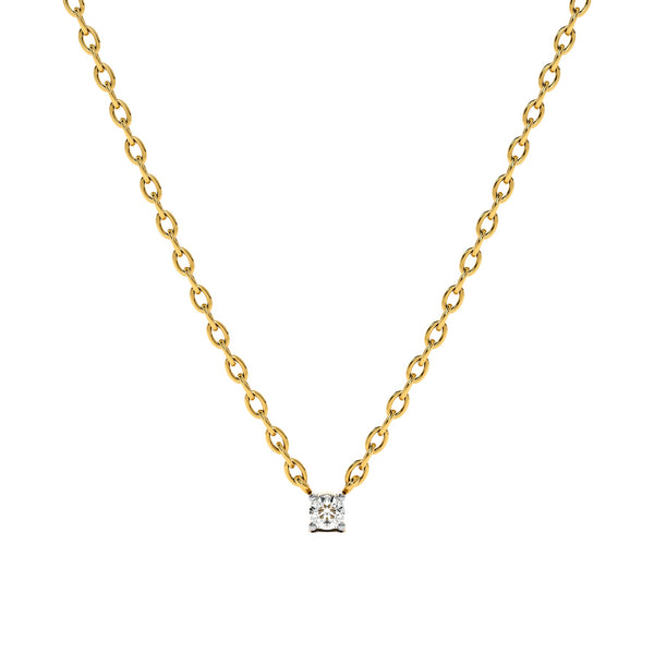 0.06 Carat Solo Glow 9KT Gold Lab Grown Diamond Pendant