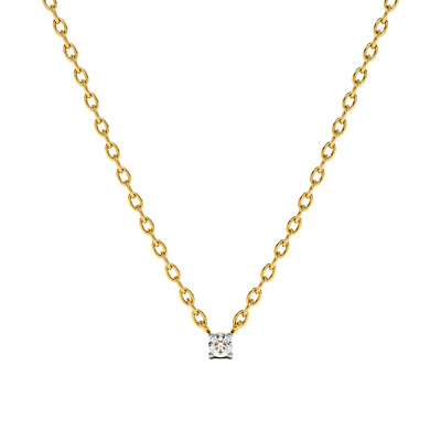 0.24 Carat Aurora Spark 9KT Gold Lab Grown Diamond Necklace