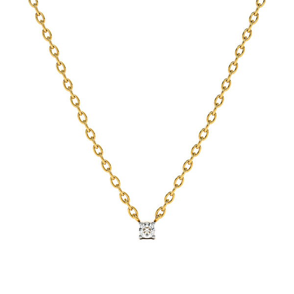 0.24 Carat Aurora Spark 9KT Gold Lab Grown Diamond Necklace