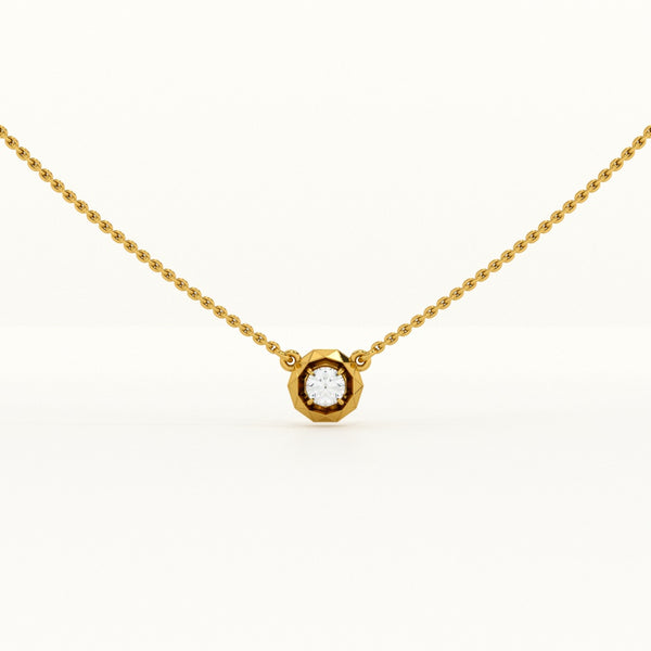 Diamond Orbit Lab-Grown Diamond + Gold Vermeil Necklace | 0.22 carat