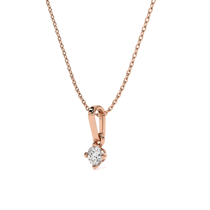 Moonbeam Solitaire 9KT Gold Lab Grown Diamond Necklace - 2