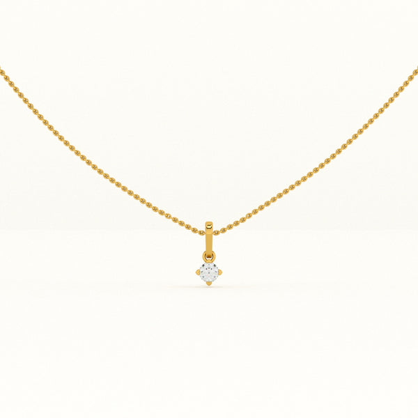 Moonbeam Solitaire Lab-Grown Diamond + Gold Vermeil Necklace | 0.31 carat