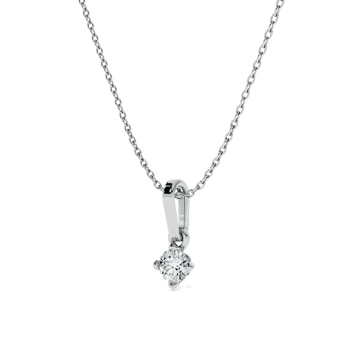 Moonbeam Solitaire 9KT Gold Lab Grown Diamond Necklace - 1