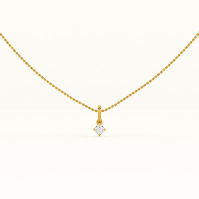 Moonbeam Solitaire Lab-Grown Diamond Customizable Necklace