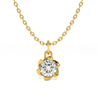 Floral Spark Lab-Grown Diamond Customizable Necklace