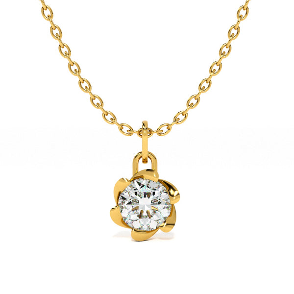 Floral Spark Lab-Grown Diamond Customizable Necklace