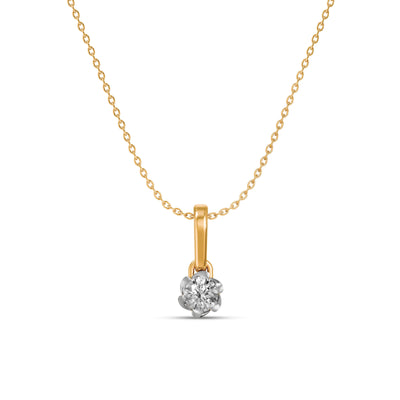 Floral Spark 9KT Gold Lab Grown Diamond Necklace