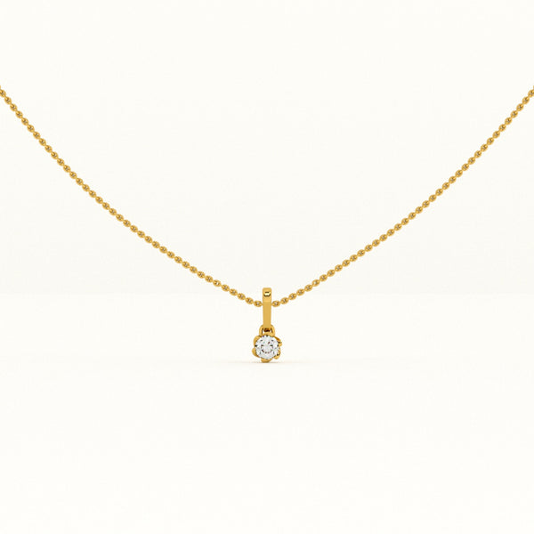 Floral Spark Lab-Grown Diamond + Gold Vermeil Necklace | 0.29 carat