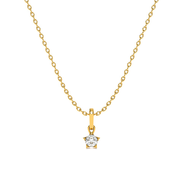 0.31 Dainty Lumina 9KT Gold Lab Grown Diamond Necklace