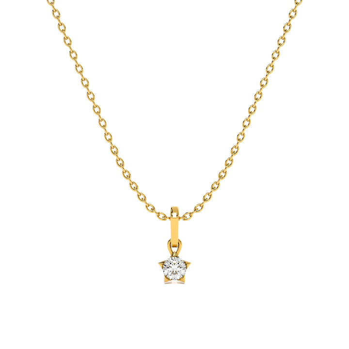 0.31 Carat Dainty Lumina 9KT Gold Lab Grown Diamond Necklace - 1