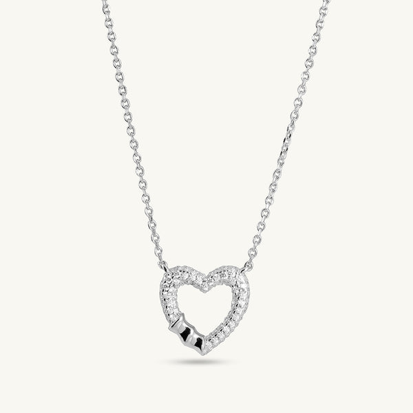 Heart's Embrace 925 Sterling Silver Necklace