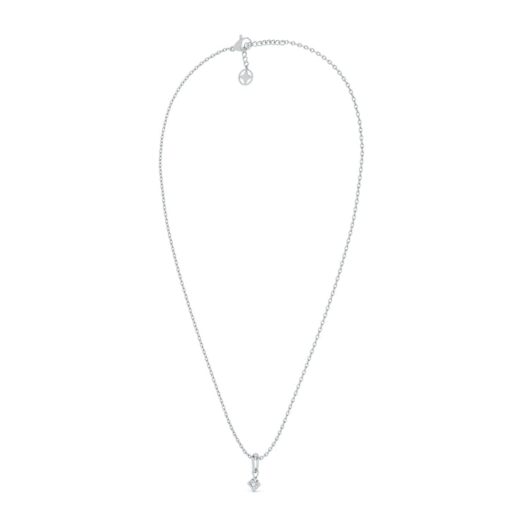 Elegant Solitaire 9KT Gold Lab Grown Diamond Necklace - 3