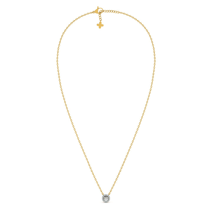 Modern Radiance 9KT Gold Lab Grown Diamond Necklace - 5