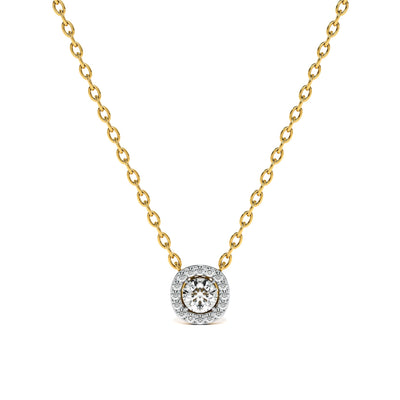 Modern Radiance 9KT Gold Lab Grown Diamond Necklace