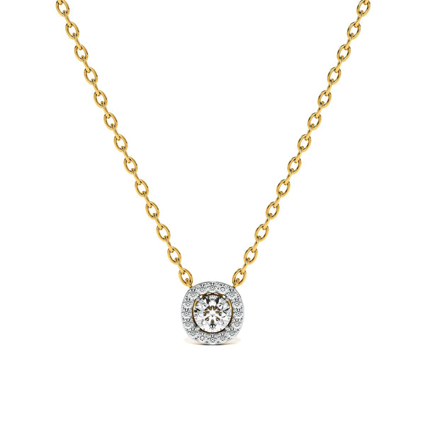 Modern Radiance 9KT Gold Lab Grown Diamond Necklace