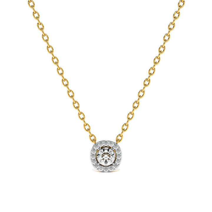Modern Radiance 9KT Gold Lab Grown Diamond Necklace - 2