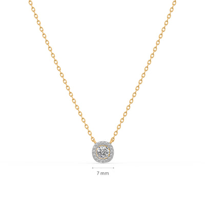 Modern Radiance 9KT Gold Lab Grown Diamond Necklace